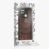 KW Xiaomi Redmi 10C Θήκη από Φυσικό Ξύλο Design Indian Sun - Dark Brown - 59468.05