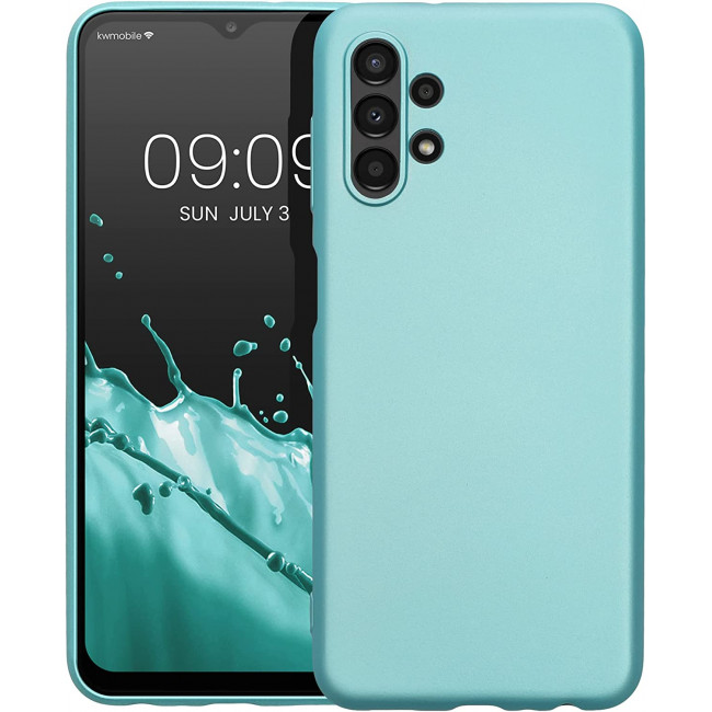 KW Samsung Galaxy A13 4G Θήκη Σιλικόνης TPU - Metallic Mint Green - 57956.231