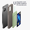 KW iPhone 12 Series / iPhone 13 Series / iPhone 14 Series Μαγνητική Θήκη από Σιλικόνη για Πιστωτικές Κάρτες - Mint Matte - 58790.50