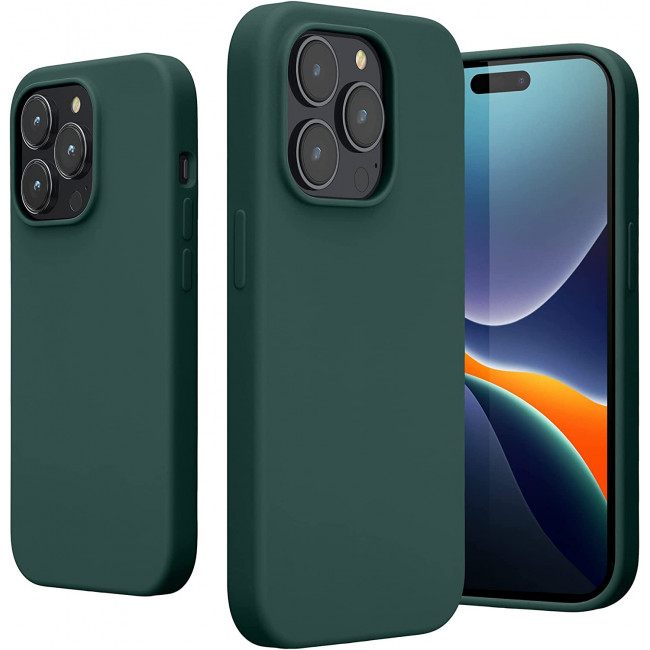 KW iPhone 14 Pro Θήκη Σιλικόνης TPU - Blue Green - 59073.171