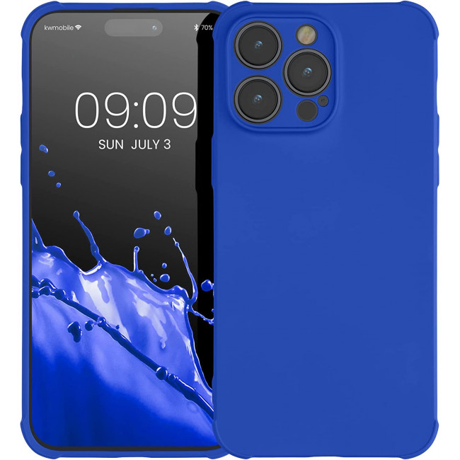 KW iPhone 14 Pro Max Θήκη Σιλικόνης TPU με Ενισχυμένες Γωνίες - Baltic Blue - 60222.134