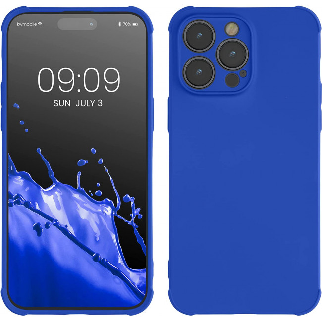 KW iPhone 14 Pro Max Θήκη Σιλικόνης TPU με Ενισχυμένες Γωνίες - Baltic Blue - 60222.134