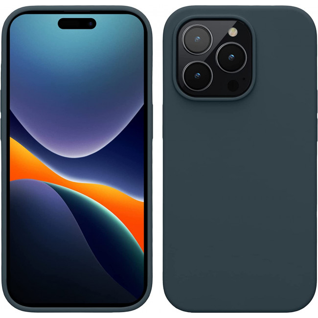 KW iPhone 14 Pro Θήκη Σιλικόνης TPU - Dark Slate - 59073.202