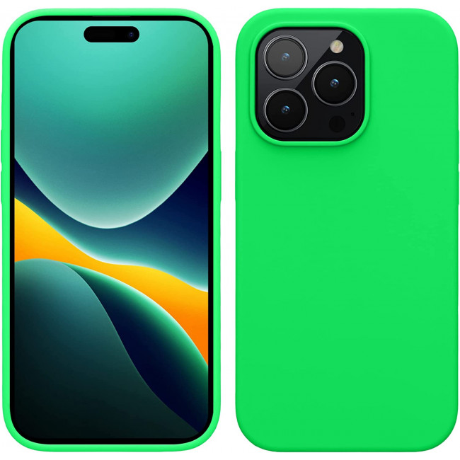 KW iPhone 14 Pro Θήκη Σιλικόνης TPU - Neon Green - 59073.44