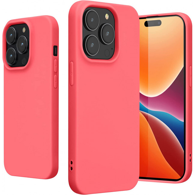 KW iPhone 14 Pro Λεπτή Θήκη Σιλικόνης TPU - Neon Coral - 59077.103