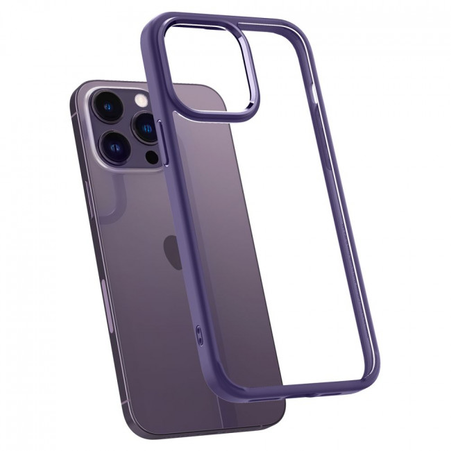 Spigen iPhone 14 Pro Ultra Hybrid Σκληρή Θήκη με Πλαίσιο Σιλικόνης - Deep Purple