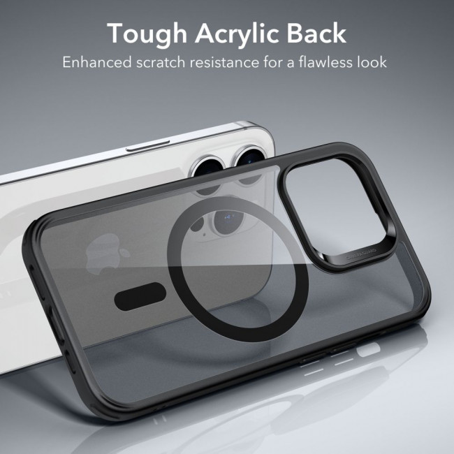 ESR iPhone 14 Pro Classic Hybrid Halolock Σκληρή Θήκη με Πλαίσιο Σιλικόνης και MagSafe - Frosted Black