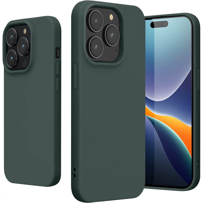 KW iPhone 14 Pro Λεπτή Θήκη Σιλικόνης TPU - Forest Green - 59077.166