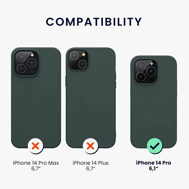 KW iPhone 14 Pro Λεπτή Θήκη Σιλικόνης TPU - Forest Green - 59077.166