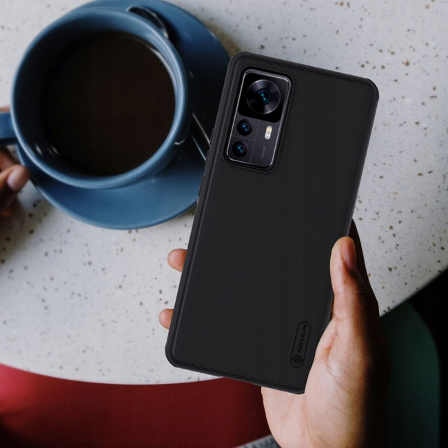 Nillkin Xiaomi 12T Super Frosted Shield Pro Σκληρή Θήκη με Πλαίσιο Σιλικόνης - Black