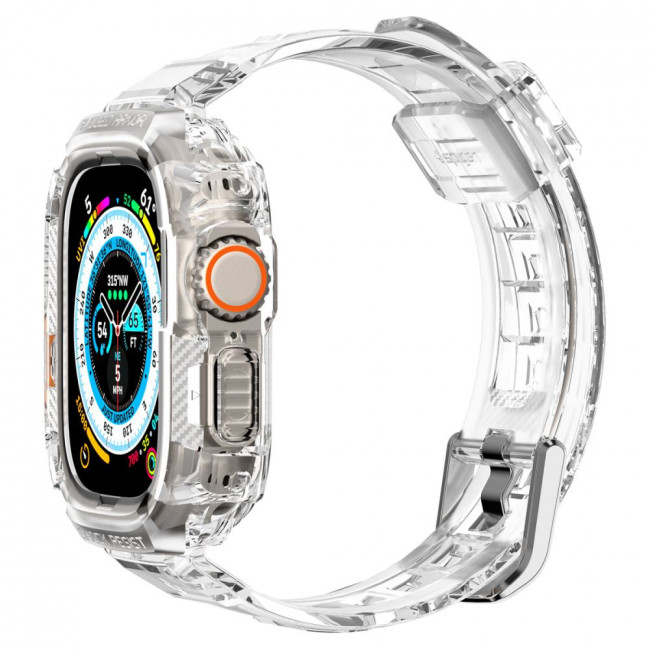 Spigen Λουράκι Apple Watch Ultra / Ultra 2 - 49MM Rugged Armor Pro - Διάφανο