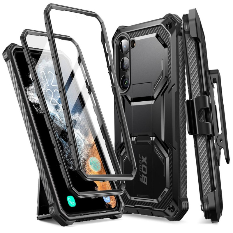 Supcase Samsung Galaxy S23 Armorbox 2 Σκληρή Θήκη με Προστασία Οθόνης και Stand - Black