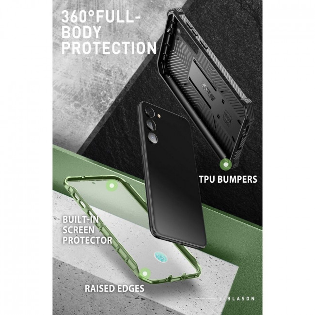 Supcase Samsung Galaxy S23+ Armorbox 2 Σκληρή Θήκη με Προστασία Οθόνης και Stand - Green