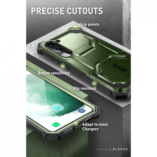 Supcase Samsung Galaxy S23+ Armorbox 2 Σκληρή Θήκη με Προστασία Οθόνης και Stand - Green