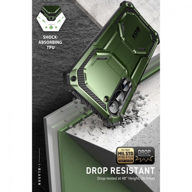 Supcase Samsung Galaxy S23+ Armorbox 2 Σκληρή Θήκη με Προστασία Οθόνης και Stand - Green