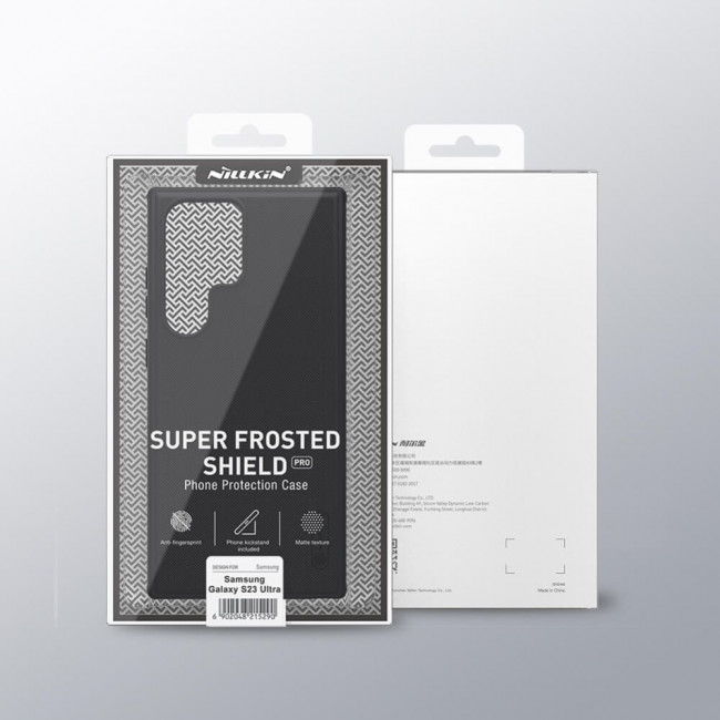 Nillkin Samsung Galaxy S23 Ultra Super Frosted Shield Pro Σκληρή Θήκη με Πλαίσιο Σιλικόνης - Black