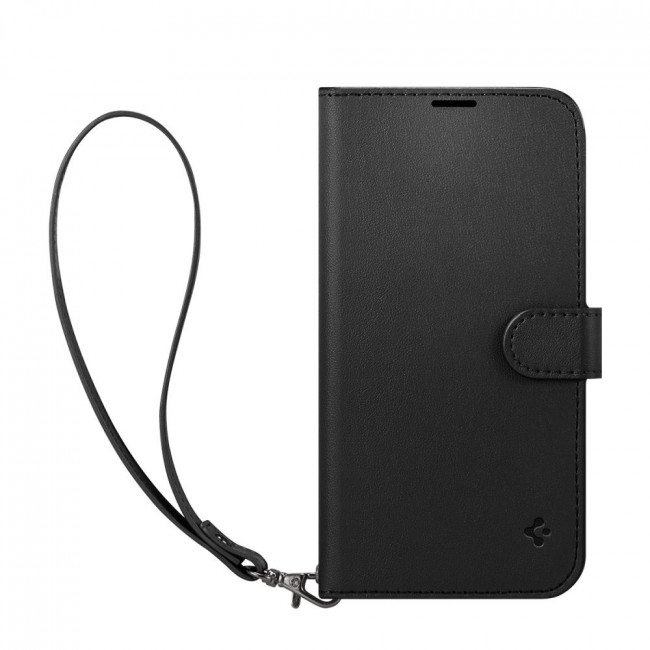 Spigen iPhone 14 Wallet S Θήκη Πορτοφόλι Stand από Δερματίνη - Black