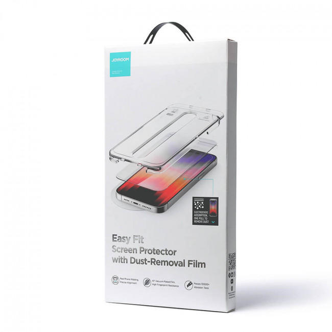 Joyroom iPhone 14 Easy Fit Full Screen Tempered Glass Αντιχαρακτικό Γυαλί Οθόνης 9H - Διάφανο - JR-DH09