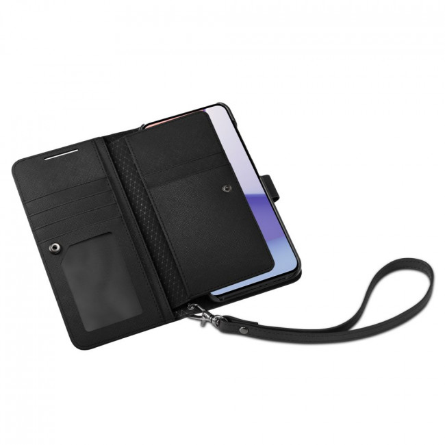 Spigen Samsung Galaxy S23+ Wallet S Plus Θήκη Πορτοφόλι από Δερματίνη - Black