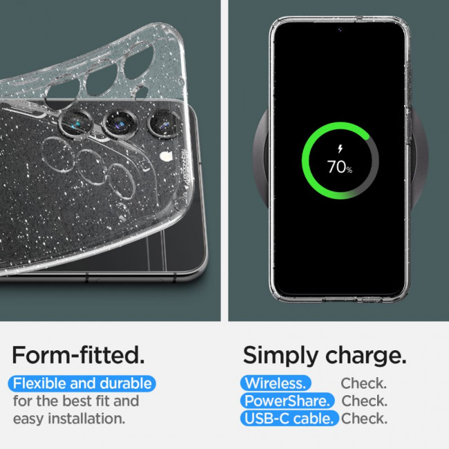 Spigen Samsung Galaxy S23+ Liquid Crystal Θήκη Σιλικόνης - Glitter Crystal