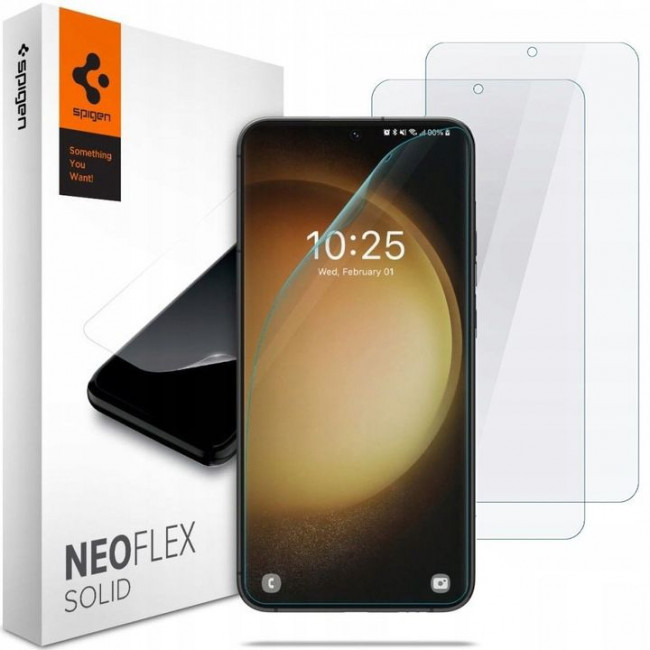 Spigen Samsung Galaxy S23 NeoFlex Προστατευτική Μεμβράνη Οθόνης - 2 Τεμάχια - Διάφανο