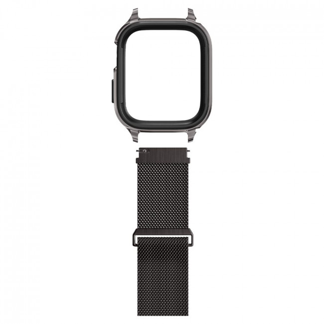 Spigen Λουράκι Apple Watch 7 / 8 / 9 - 45 mm Metal Fit Prowith Protective Case με Θήκη Προστασίας - Graphite