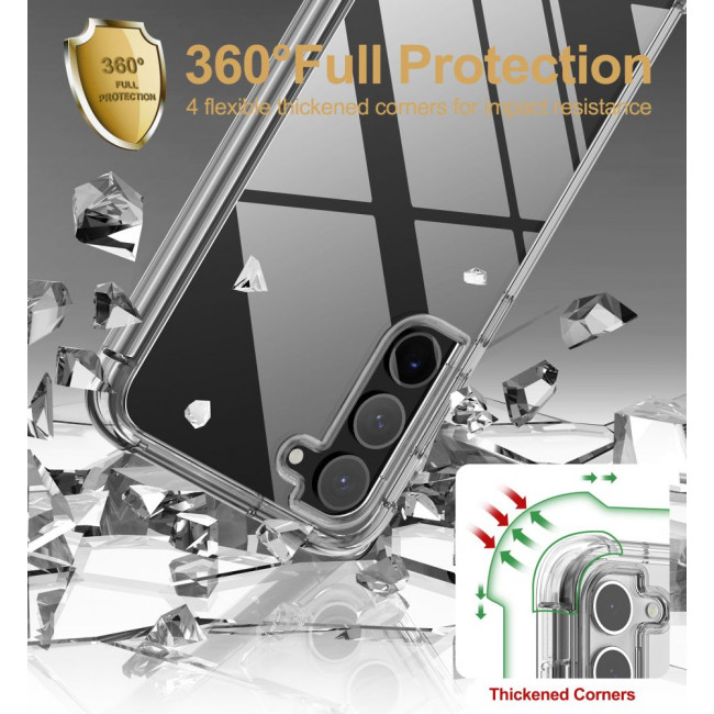 Tech-Protect Samsung Galaxy S23+ Kevlar Θήκη 360 Full Body με Προστασία Οθόνης - Διάφανη