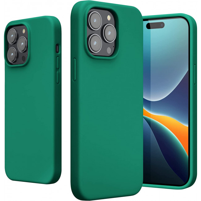 KW iPhone 14 Pro Max Θήκη Σιλικόνης Rubberized TPU - Emerald Green - 59074.142