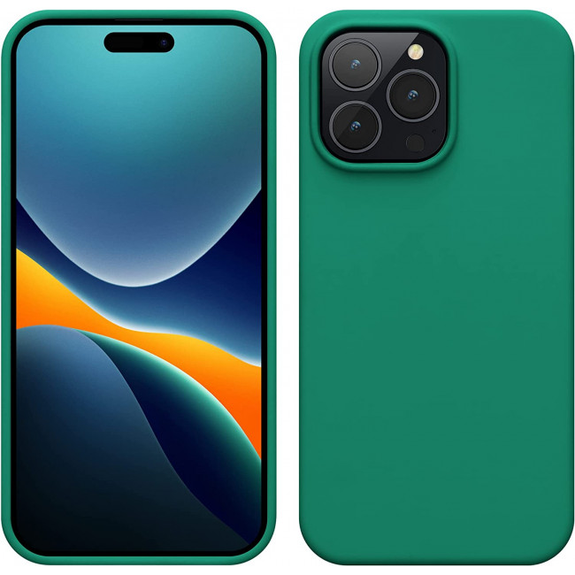 KW iPhone 14 Pro Max Θήκη Σιλικόνης Rubberized TPU - Emerald Green - 59074.142