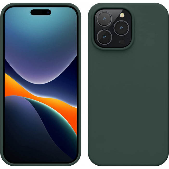 KW iPhone 14 Pro Max Θήκη Σιλικόνης Rubberized TPU - Blue Green - 59074.171