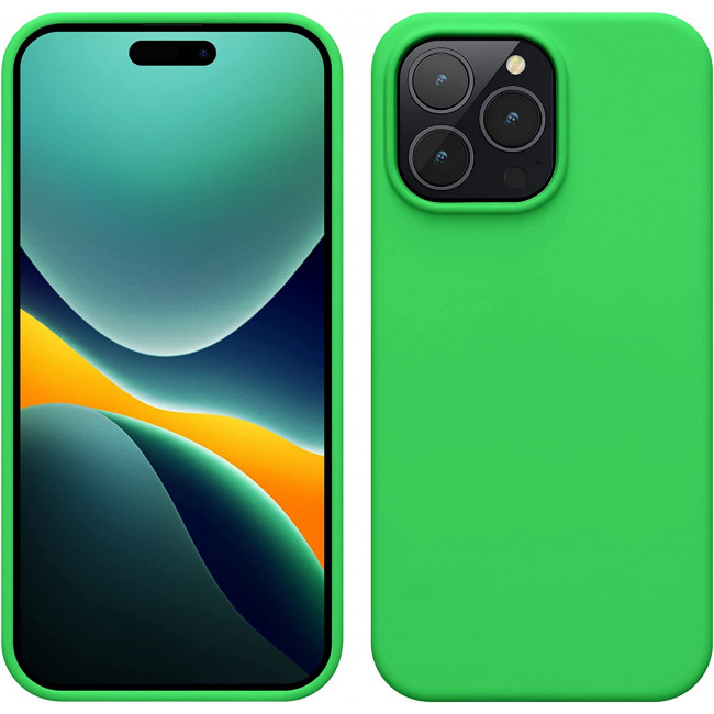 KW iPhone 14 Pro Max Θήκη Σιλικόνης Rubberized TPU - Neon Green - 59074.44