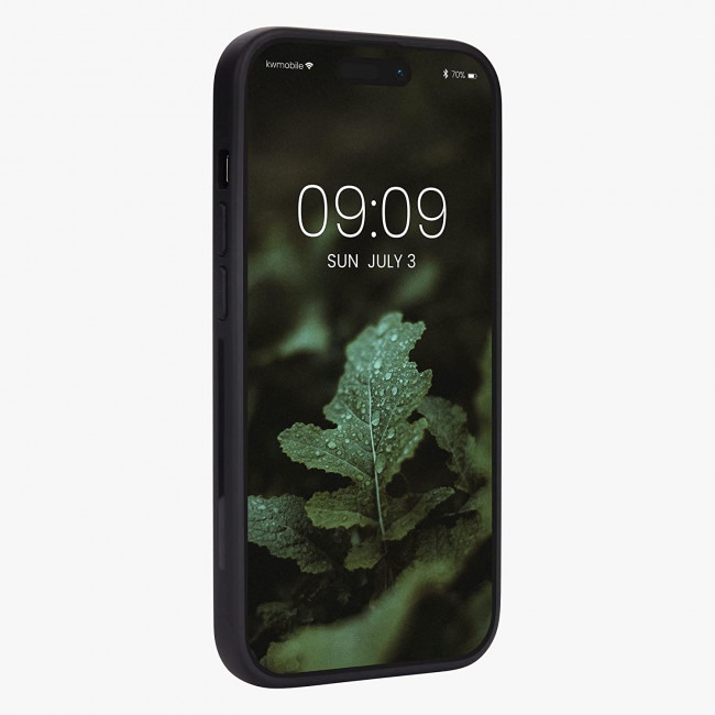 KW iPhone 14 Pro Θήκη από Φυσικό Ξύλο - Dark Green - 59122.80