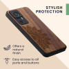 KW Xiaomi 12T / 12T Pro Θήκη από Φυσικό Ξύλο - Design Rising Sun - Dark Brown - 60150.02