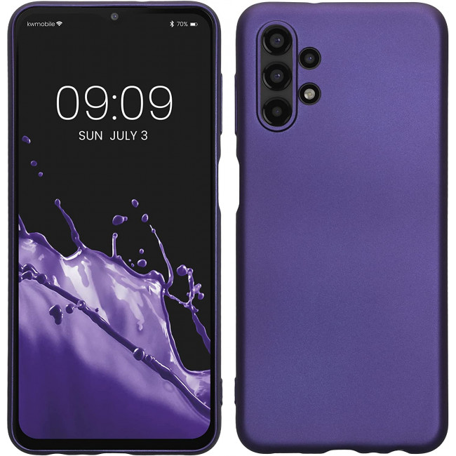 KW Samsung Galaxy A13 4G Θήκη Σιλικόνης TPU - Metallic Blue Purple - 57956.241