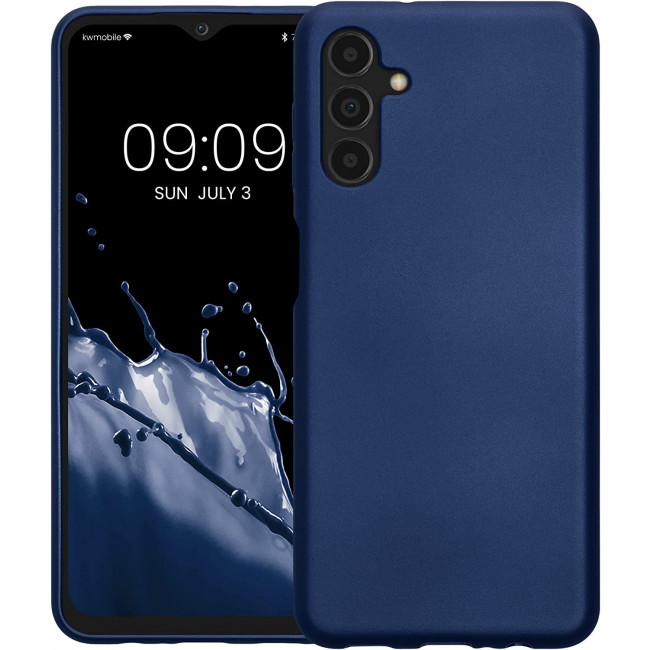 KW Samsung Galaxy A04s Θήκη Σιλικόνης TPU - Metallic Blue - 60135.64