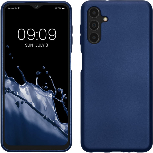 KW Samsung Galaxy A04s Θήκη Σιλικόνης TPU - Metallic Blue - 60135.64