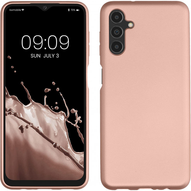 KW Samsung Galaxy A04s Θήκη Σιλικόνης TPU - Metallic Rose Gold - 60135.31