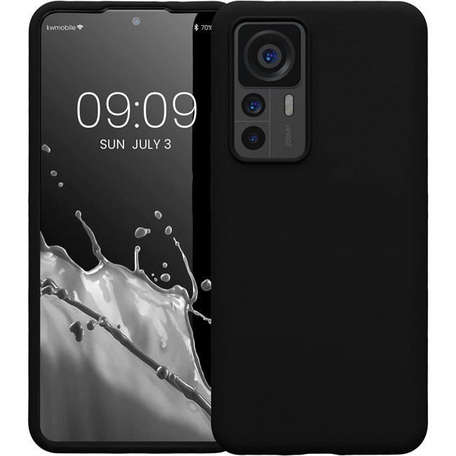 KW Xiaomi 12T / 12T Pro Θήκη Σιλικόνης Rubber TPU - Black - 60152.01