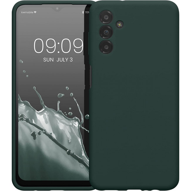 KW Samsung Galaxy A13 5G Θήκη Σιλικόνης Rubberized TPU - Moss Green - 59453.169