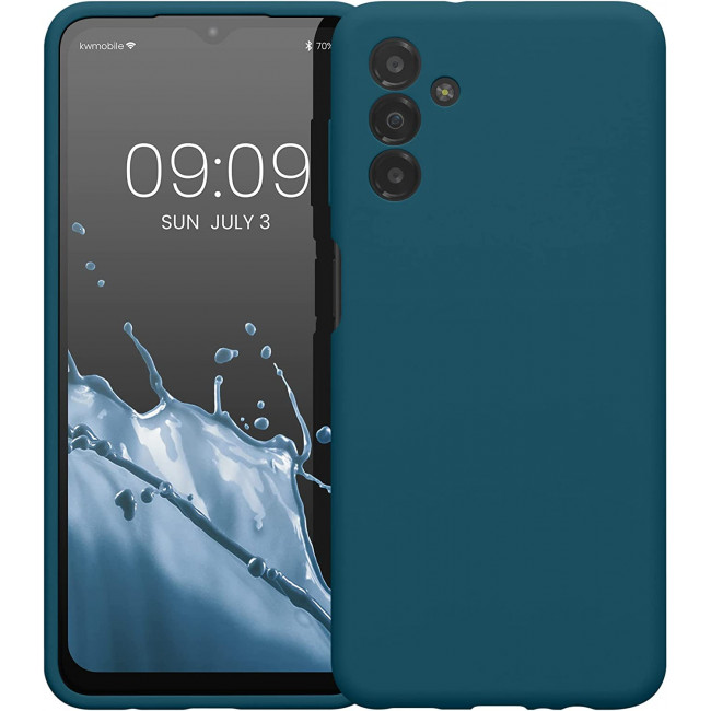 KW Samsung Galaxy A13 5G Θήκη Σιλικόνης Rubberized TPU - Teal Matte - 59453.57