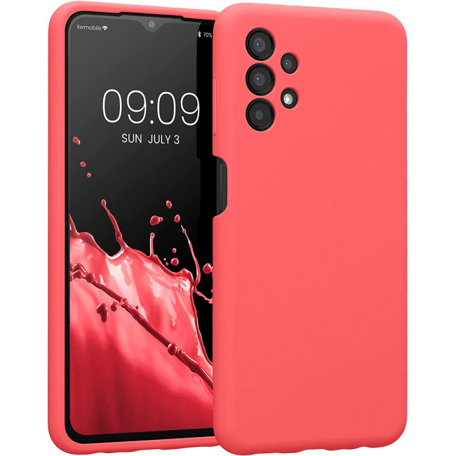 KW Samsung Galaxy A13 4G Θήκη Σιλικόνης Rubberized TPU - Neon Coral - 57832.103