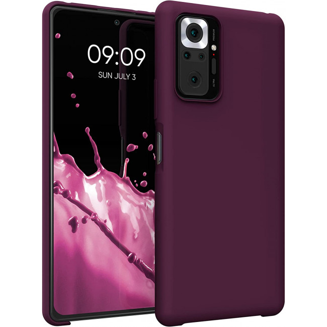 KW Xiaomi Redmi Note 10 Pro Θήκη Σιλικόνης Rubber TPU - Bordeaux Purple - 54553.187