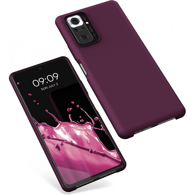 KW Xiaomi Redmi Note 10 Pro Θήκη Σιλικόνης Rubber TPU - Bordeaux Purple - 54553.187