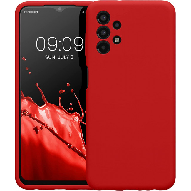 KW Samsung Galaxy A13 4G Θήκη Σιλικόνης Rubberized TPU - Classic Red - 57832.208