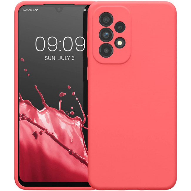 KW Samsung Galaxy A33 5G Θήκη Σιλικόνης Rubberized TPU - Neon Coral - 57833.103