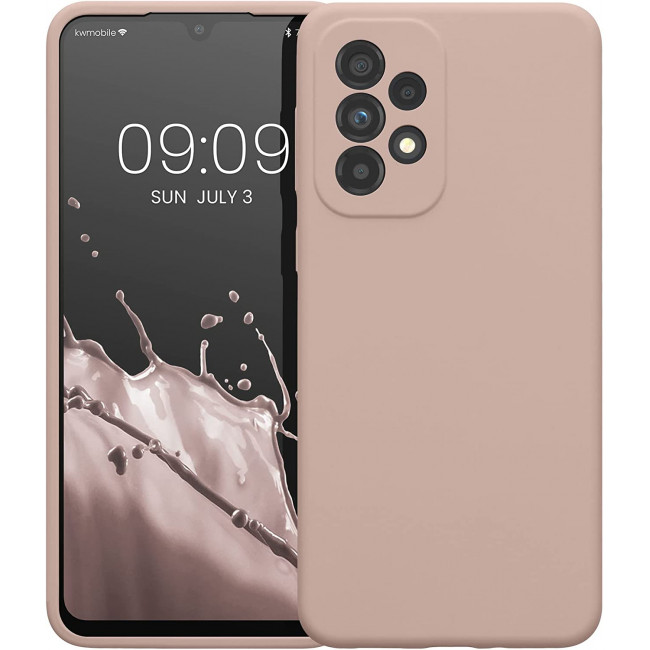 KW Samsung Galaxy A33 5G Θήκη Σιλικόνης Rubberized TPU - Antique Pink Matte - 57833.52