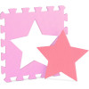 Relaxdays Χαλάκι Παζλ 9 Τεμαχίων για Παιδιά - Design Stars - Pink - 4052025890094