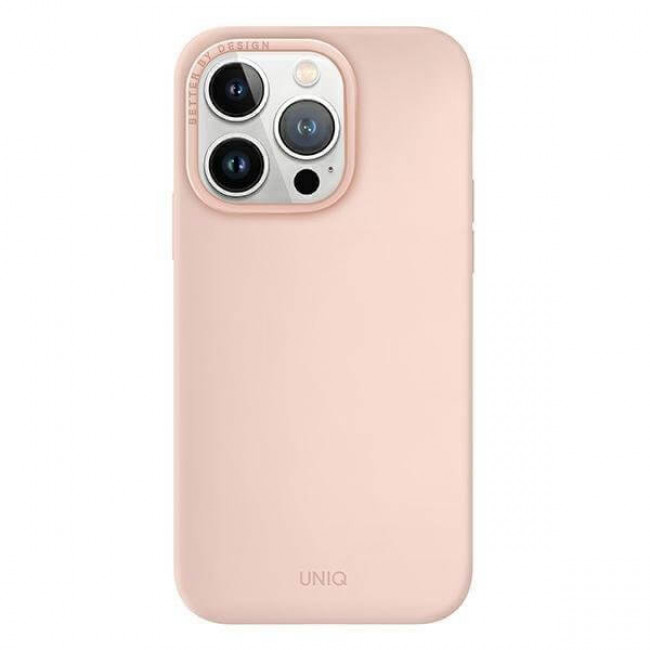 Uniq iPhone 14 Pro Lino Hue Magclick Θήκη Σιλικόνης με MagSafe - Pink / Blush Pink