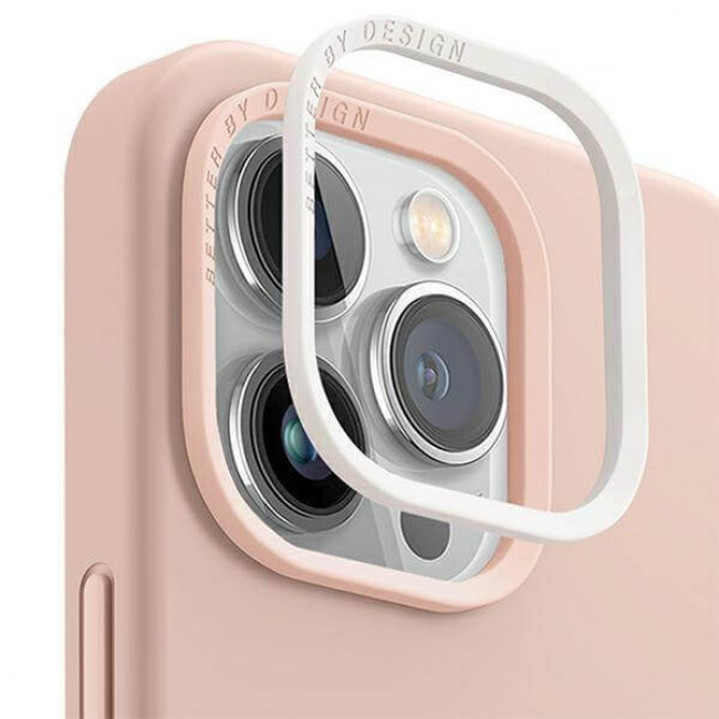 Uniq iPhone 14 Pro Lino Hue Magclick Θήκη Σιλικόνης με MagSafe - Pink / Blush Pink