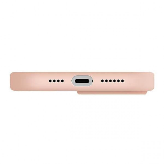 Uniq iPhone 14 Pro Lino Hue Magclick Θήκη Σιλικόνης με MagSafe - Pink / Blush Pink